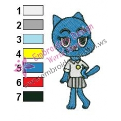 Nicole The Amazing World of Gumball Embroidery Design 02